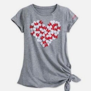 Girls Disney Parks Minnie Mouse 3D Heart Tee. Size:XL